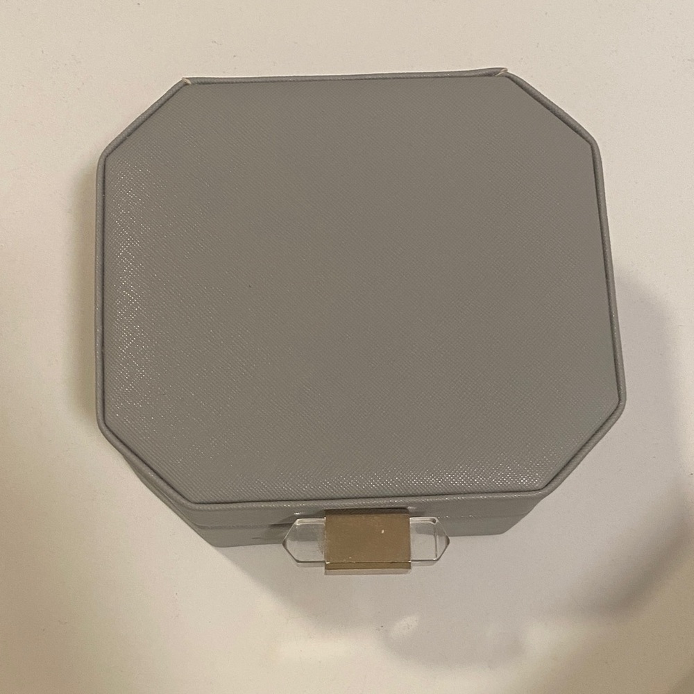 Max Studio Taupe Jewelry Box with Gold Accent